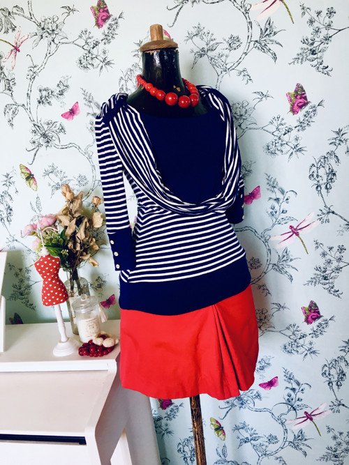 Top chic pruhovaný — foto 1
