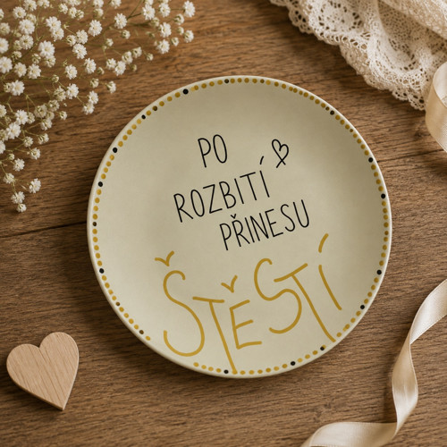 Svatební talířek - Po rozbití přinesu štěstí