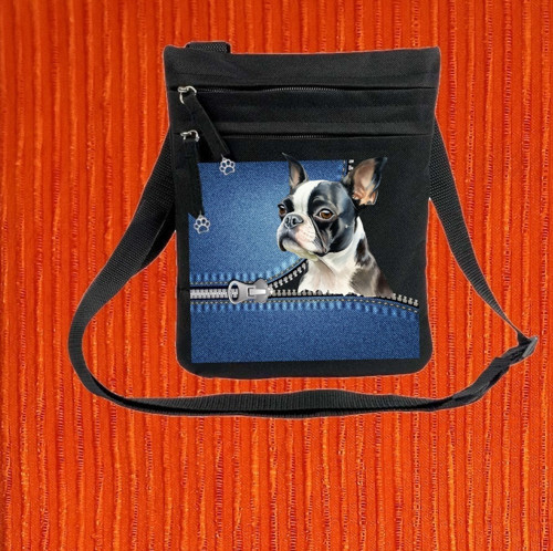 Bostonský Teriér Taška Messenger "Jeans"