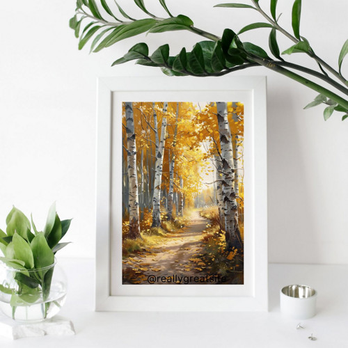 Art print Březový háj A4