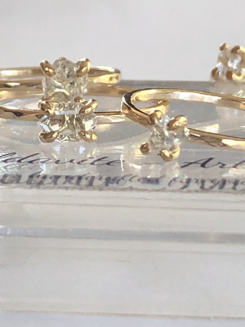 Zlatý prsten Herkimer Diamant, i jako zásnubní