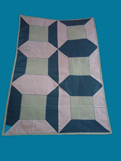 Modrý kříž - patchwork ubrus