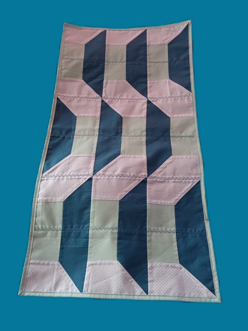 Modré bloky - patchwork ubrus — foto 1