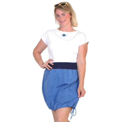 Balonová sukně BRISA / světl jeans, vel. S - XXXL