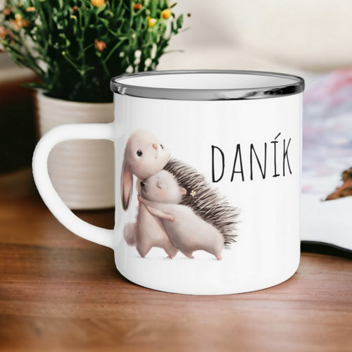 01 Ježci - Hrníček, plecháček - jméno na přání
