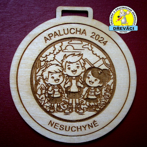 Dřevěné Medaile "Apalucha" A