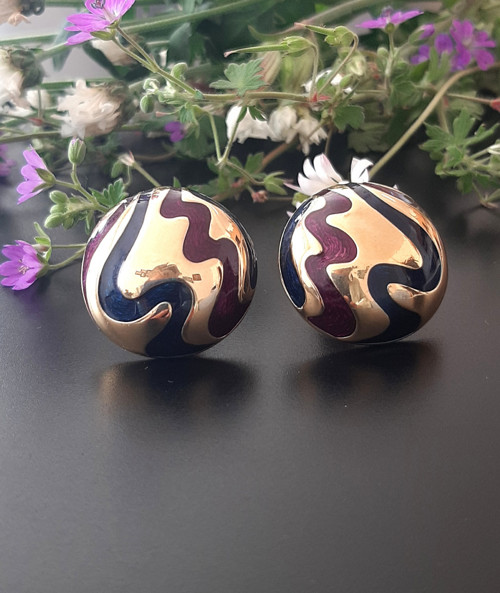 Luxusní vintage náušnice klipsy,značka Pierre Lang