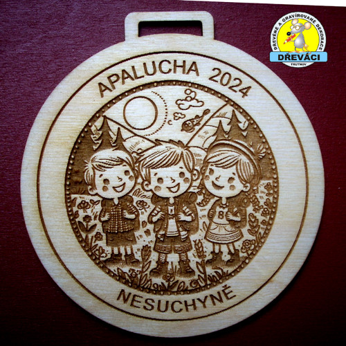 Dřevěné Medaile "Apalucha" B