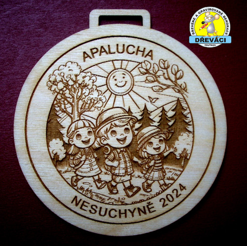 Dřevěné Medaile "Apalucha" C