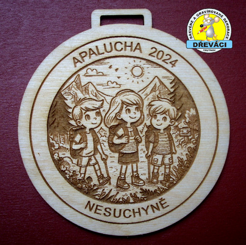 Dřevěné Medaile "Apalucha" D
