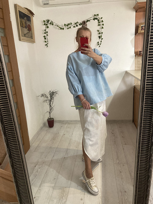 TOP/BLúZA ĽAN-ová / baby BLUE/ — foto 1