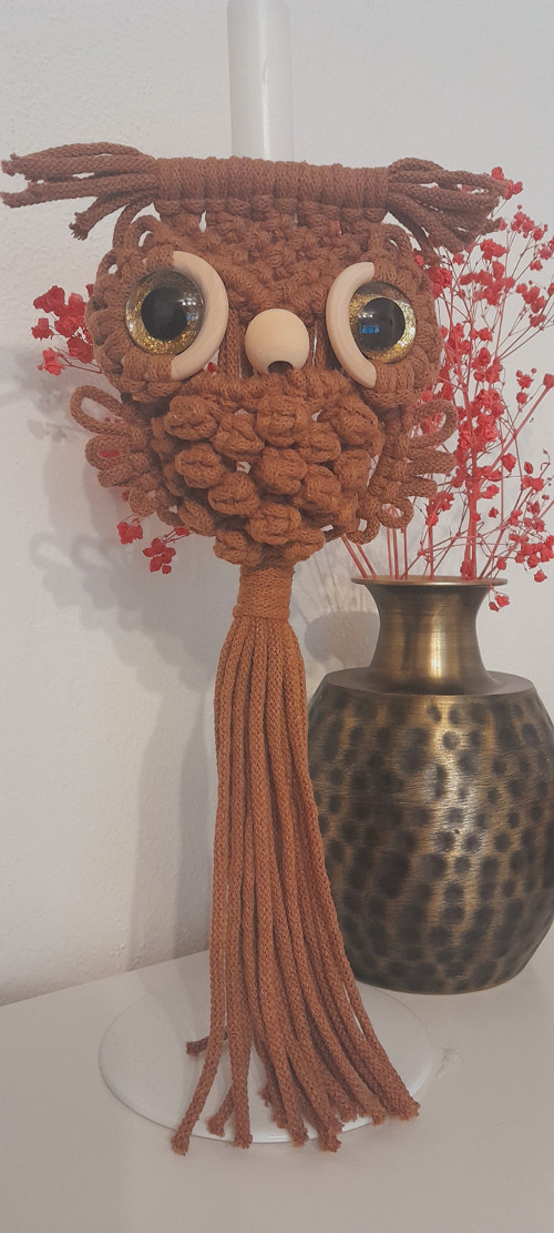 Macrame Sovička - tmavě hnědá — foto 1