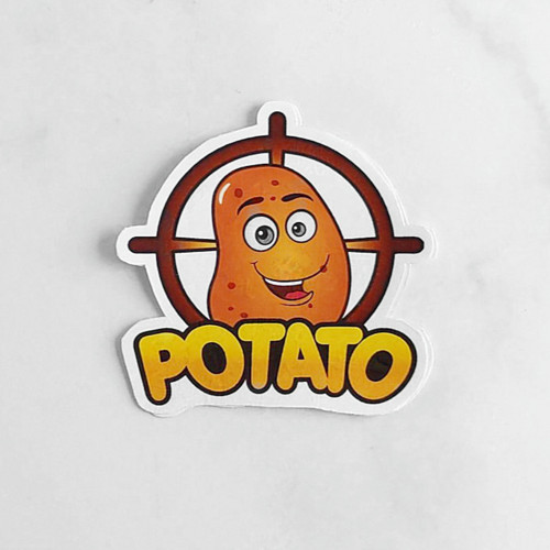 Herní samolepka "potato aim"