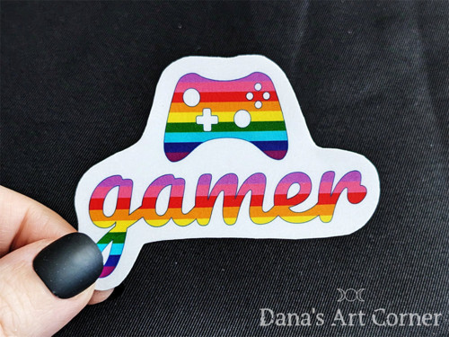 Herní LGBT samolepka Gamer (mat)