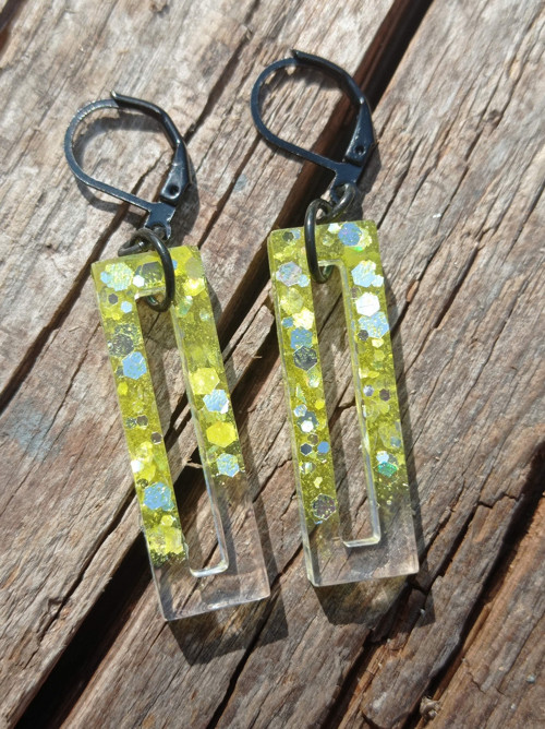 Rentangle Yellow Glitter