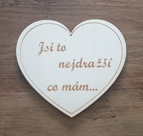 Dřevěné srdíčko nejdražší