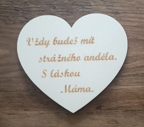 Dřevěné srdíčko od mámy