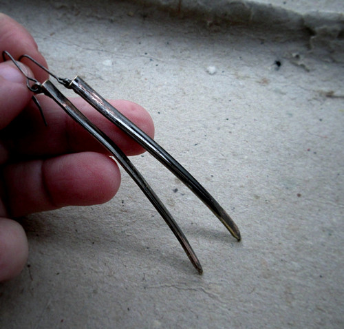 Minimal punk * náušnice gunmetal — foto 1