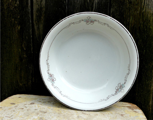 Kvítky secesní...porcelánová mísa, ruční zdobení