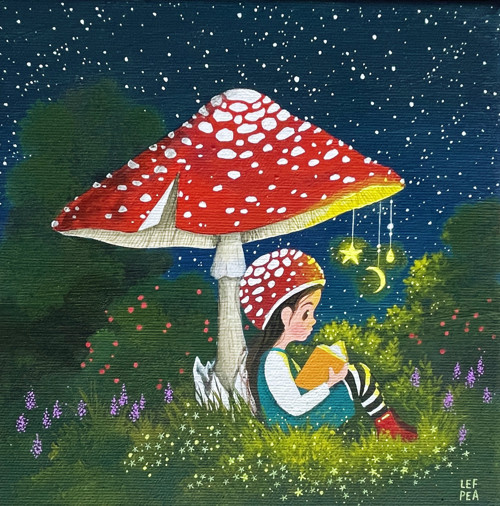 Muchomůrkové děvčátko - 20x20cm — foto 1