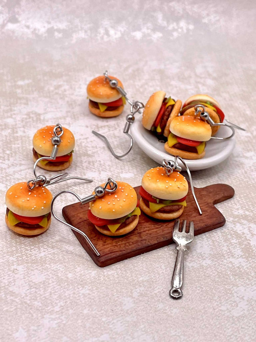 Náušnice hamburgery