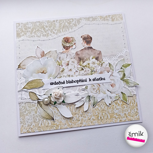 Svatební přání Desert Rose - Love and lace
