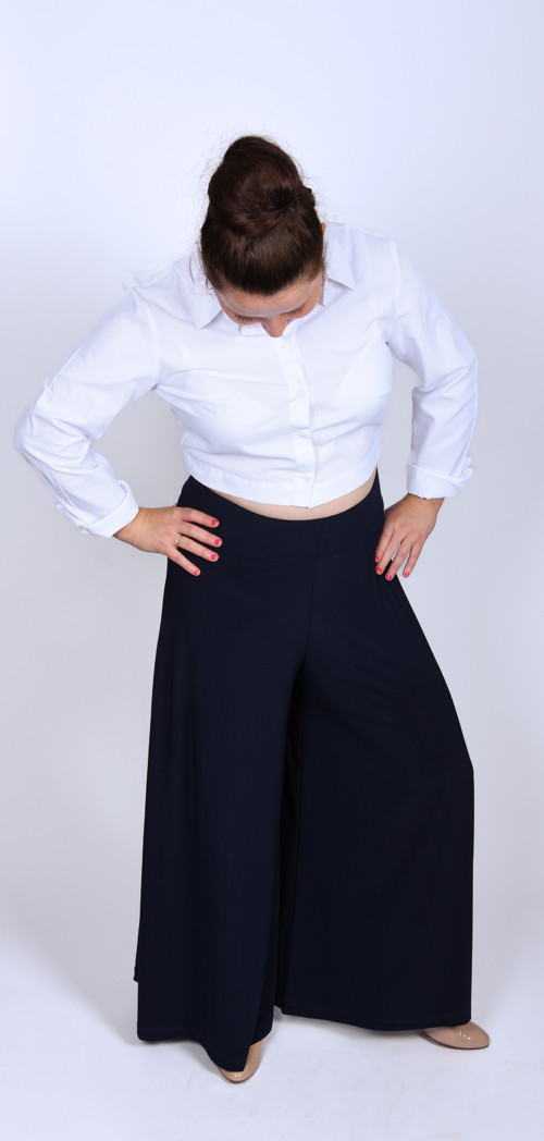 Pro malé postavy-kalhotová sukně tmavě modrá