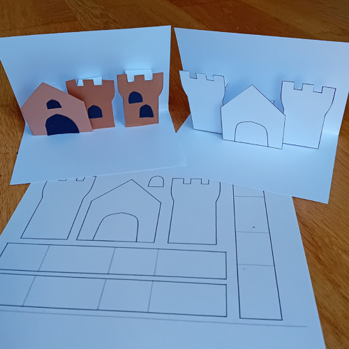 3D Pop-up obrázek/pohled s hradem (PDF k tisku)