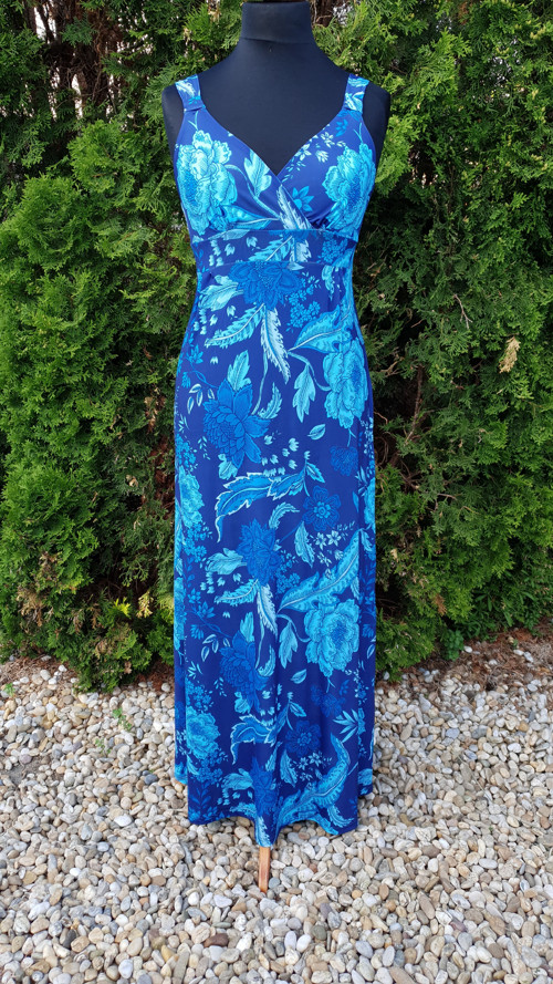Šaty dámské MAXI - modrá elegance