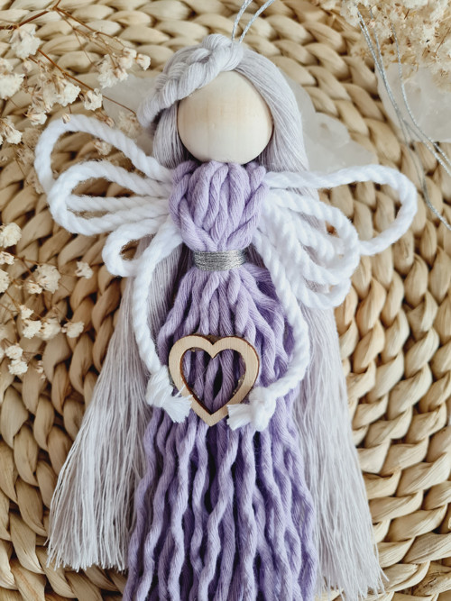 Anděl macramé LEVANDER