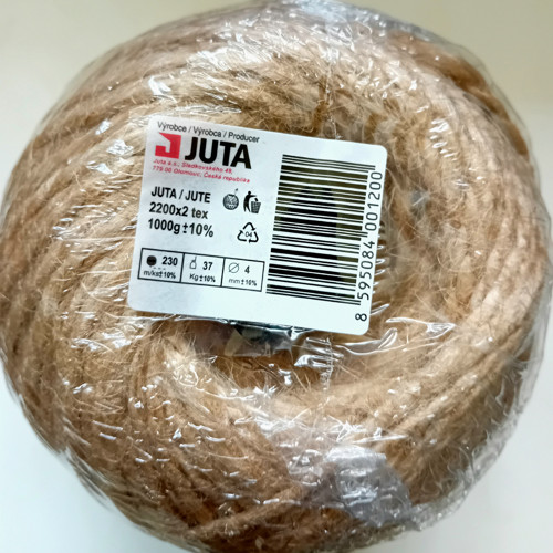 Jutový provázek 4 mm / 1000 g