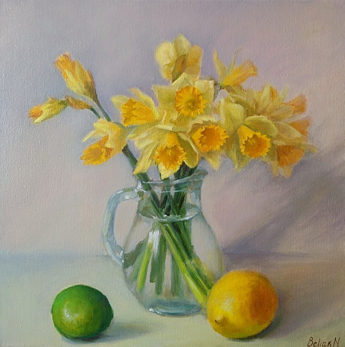 Olejomalba "Narcisy a citrony" — foto 1