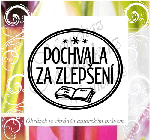 Pochvala za zlepšení 860. Razítko.