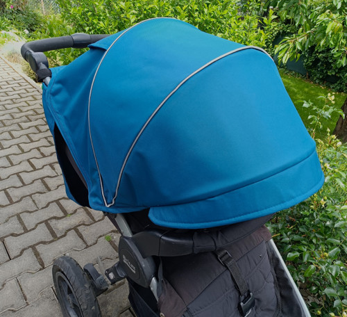 Stříška ke kočárku Britax + madlo - Petrolejová
