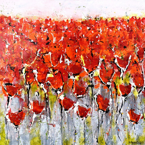 Makové pole.....60x60cm — foto 1