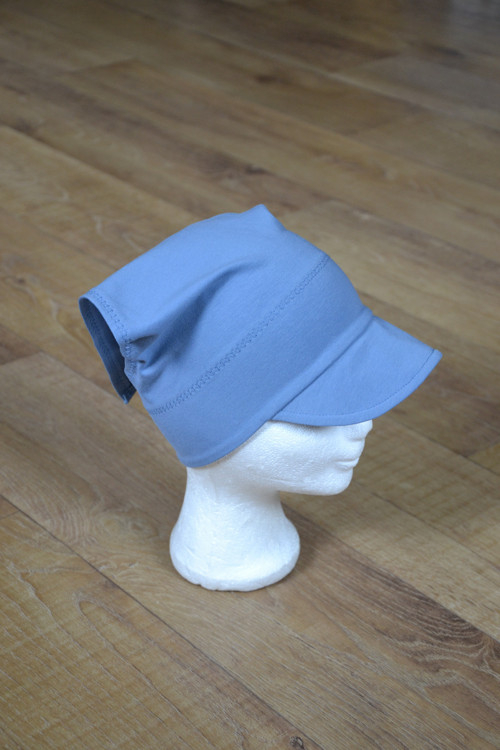 Šátek s kšiltem "šedomodrý" vel. 50-52/3cm