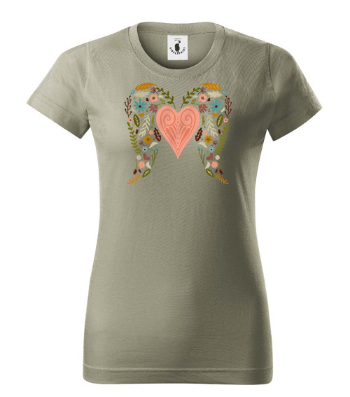 Tričko ︎ Heart With Floral Wings ︎
