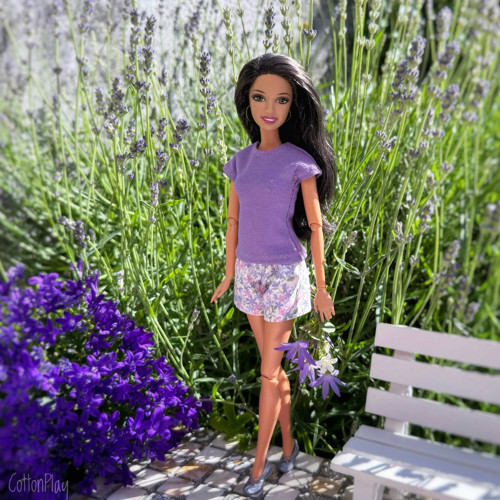 Sada oblečení pro Barbie - Flower garden