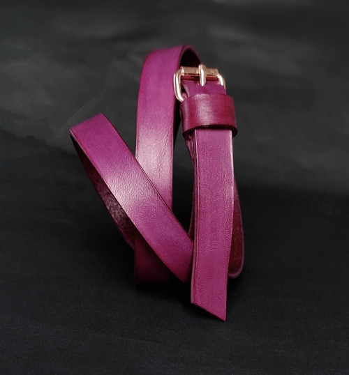 Kožený úzký pásek 1,5 cm, více barev