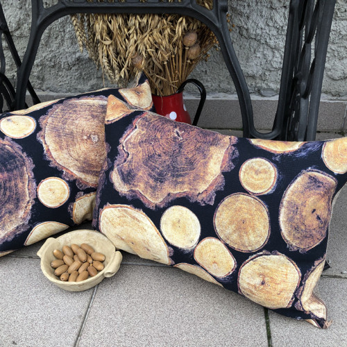 Dřevěný povlak na polštář 50x35 cm
