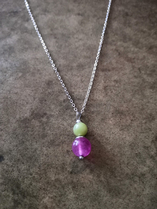 Řetízek s turmalínem a jadeitem