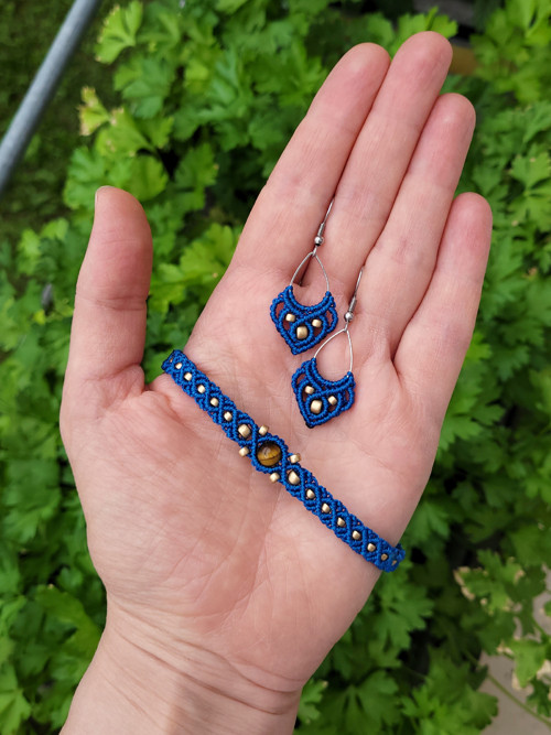 Macramé sada - Pure blue — foto 1