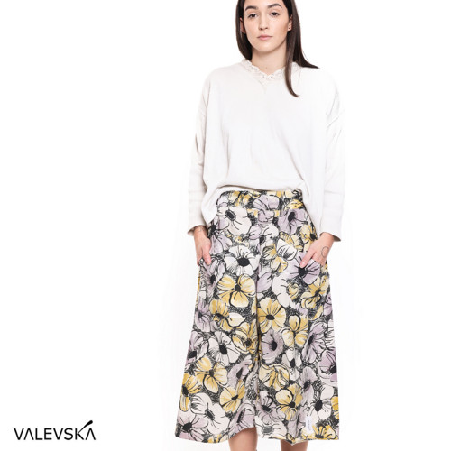 Kalhoty s květy XL/XXL /XXXL