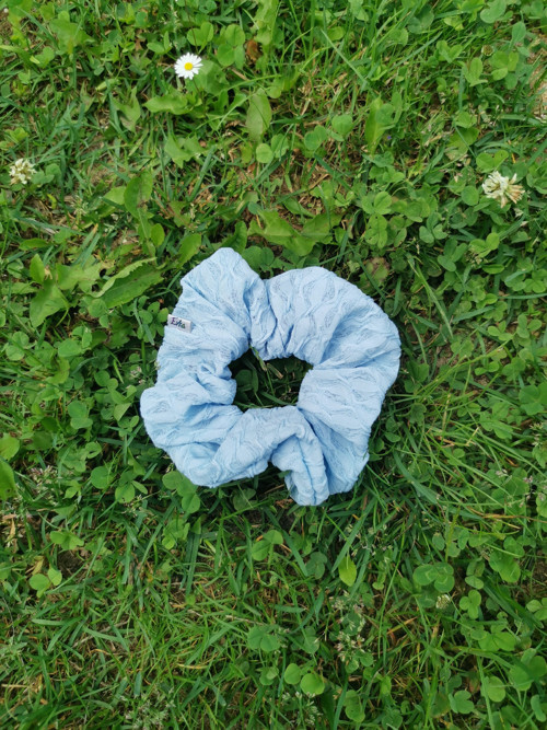 Gumička scrunchie VELKÁ - modrá