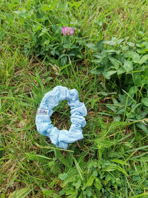 Gumička scrunchie MALÁ - modrá