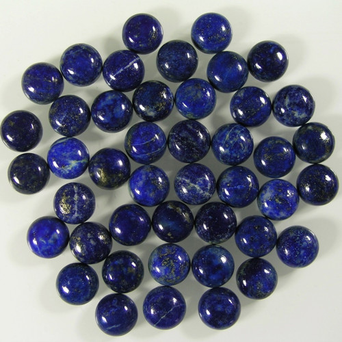 Kabošon Lapis Lazuli s pyritem, 9x9 mm, jeden kus