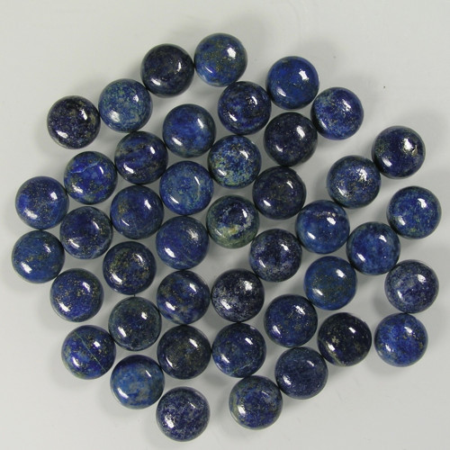 Kabošon Lapis Lazuli s pyritem, 9x9 mm, jeden kus