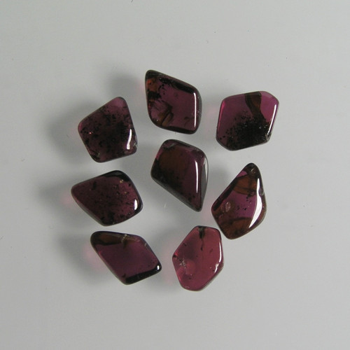 Leštěné granáty Rhodolity, 8,24ct./8ks., 6,5-7,5mm