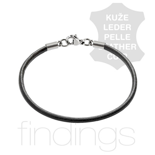 Základ na náramek (kůže 3mm) / 1 kus