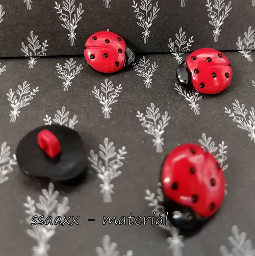 Knoflík s očkem ~ 28 mm ~ beruška